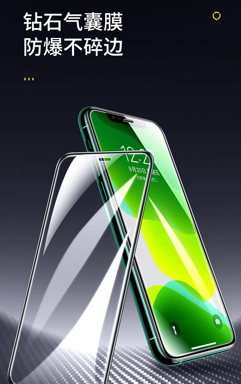 2Pcs 3D Airbag edge Bumper Tempered Glass For iPhone 18 17 17e 16e 16 15 14 Plus 13 12 Mini 11 Pro X XR XS MAX Screen Protector
