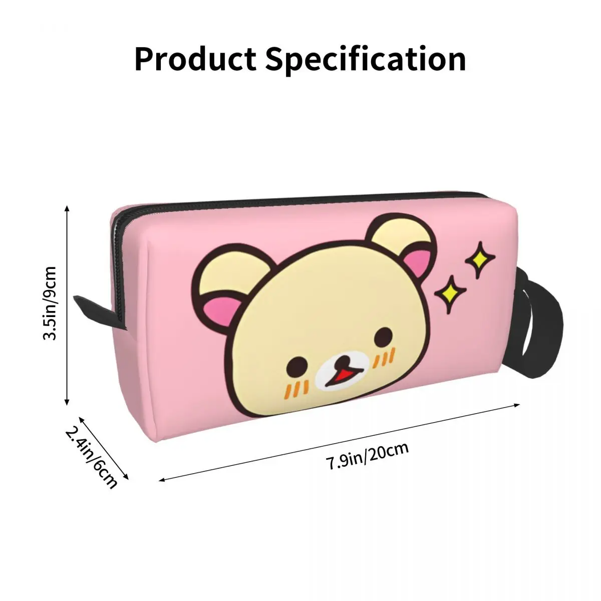 Rilakkuma Kawaii Bears Cute Animals borsa per il trucco borsa per cosmetici da viaggio uomo donna Cute estetica borse da toilette accessori Organizer