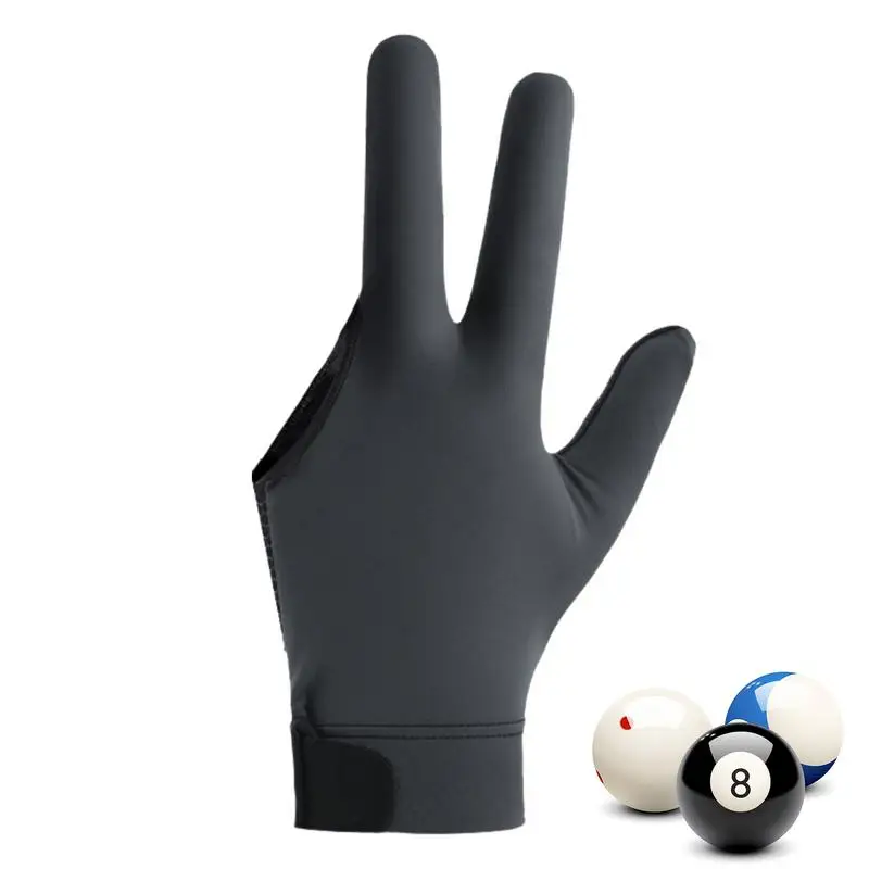 

Бильярдные перчатки для левой руки, тренировочные стрелки с 3 пальцами, перчатки для снукера, спортивное снаряжение для новичков и профессионалов, одежда на левой руке