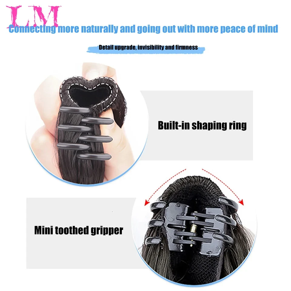 LM الاصطناعية مخلب كليب على مستقيم ذيل حصان الشعر التمديد ذيل حصان تمديد الشعر للنساء ذيل حصان الشعر هيربيسي #3