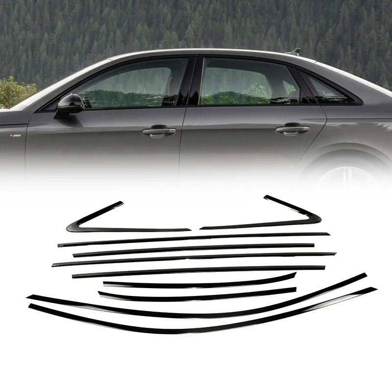 Wholesale Custom Car Accessories Black Door Chrome Window Decorative Moulding Trim Strip for Ai A4 B9PA 2020-2025