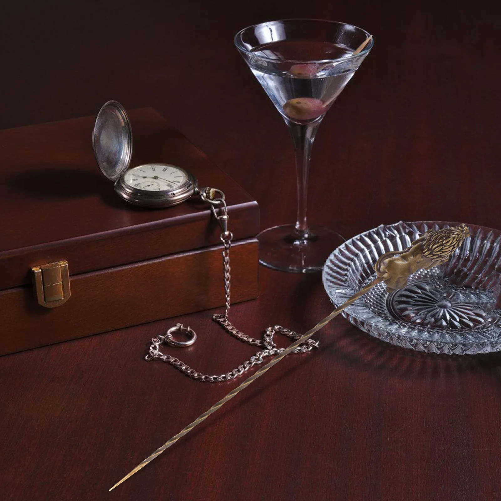 

Cigar Dredge Tool Spiral Draw Punch Pin Poker Sticks Cigar Pick Supplies Through Needle Copper Material Long Term Use
