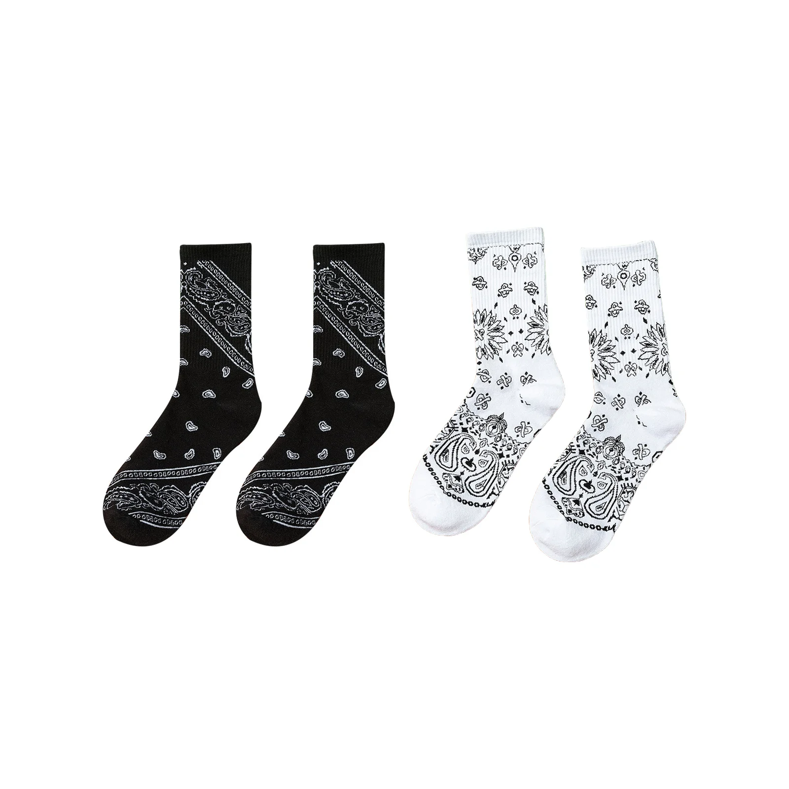 

Комбинированный костюм в этническом стиле с цветочным принтом кешью, черно-белый, в стиле хип-хоп