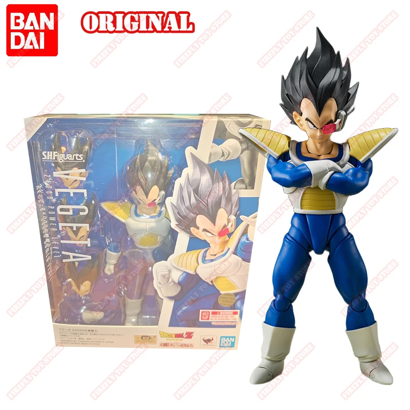 BANDAI Original S.H.Figuarts Dragon Ball Animation Comic Peripheral Toy Vegeta 24000power Action Movable Model Figure Collection