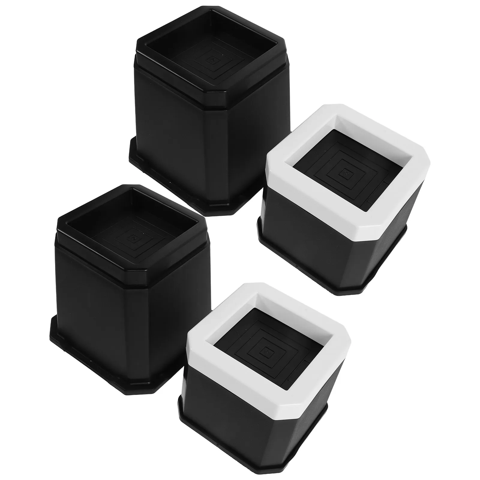 2 piezas de bloques elevadores ajustables para cinta de correr, almohadillas para pies, elevadores de muebles resistentes y antideslizantes, para uso en gimnasios domésticos, color negro.