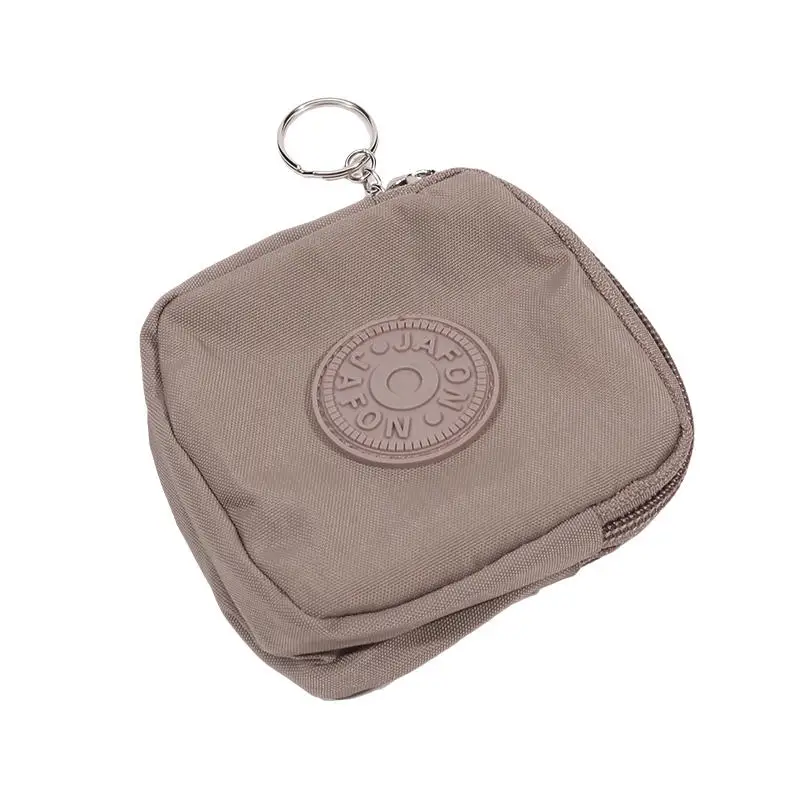 Mini monedero cuadrado, bolsa de almacenamiento con cremallera Simple, bolsillo para dinero, bolso para llaves de Color sólido, cartera bonita para hombres y mujeres, monedero, monedero