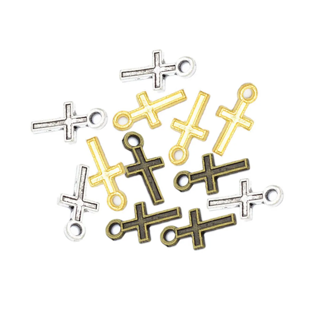 

300pcs Alloy Pendants Set Crosses DIY Necklace Keychain Pendant Jewelry Making Accessories Gifts