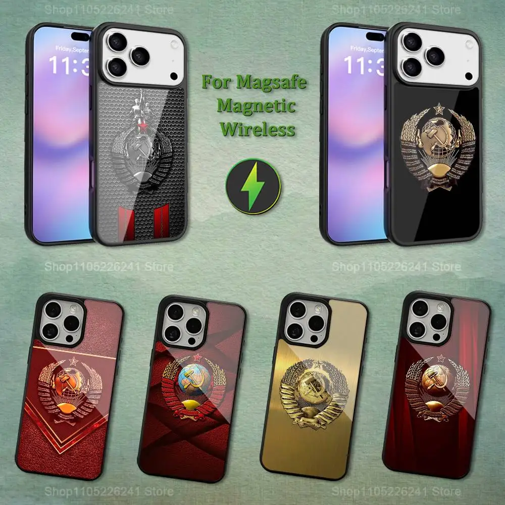 

Soviet Art Medal Phone For iPhone 17,12,11,16,15,13,14,Pro,Max,Plus,Mini, For Magsafe,Magnetic Wireless Charging Case