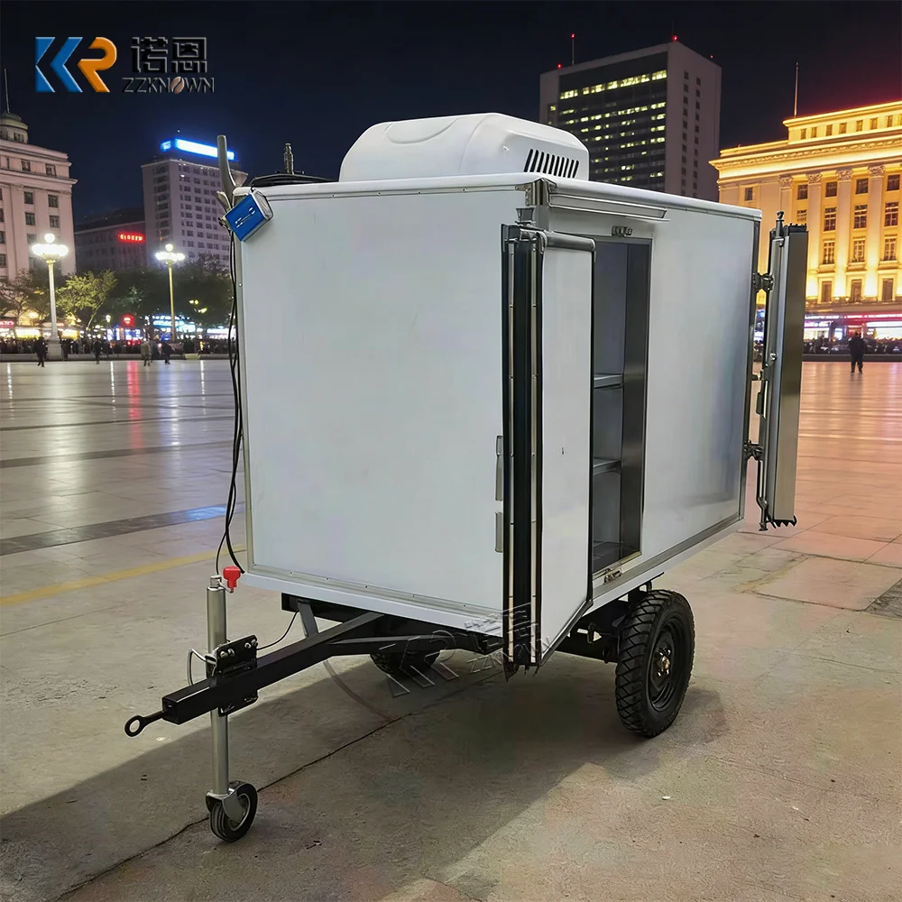 Custom Built Fast Cooling Freezer Truck Portable Thermal Insulated Refrigeration Trailer for Frozen Seafood Delivery