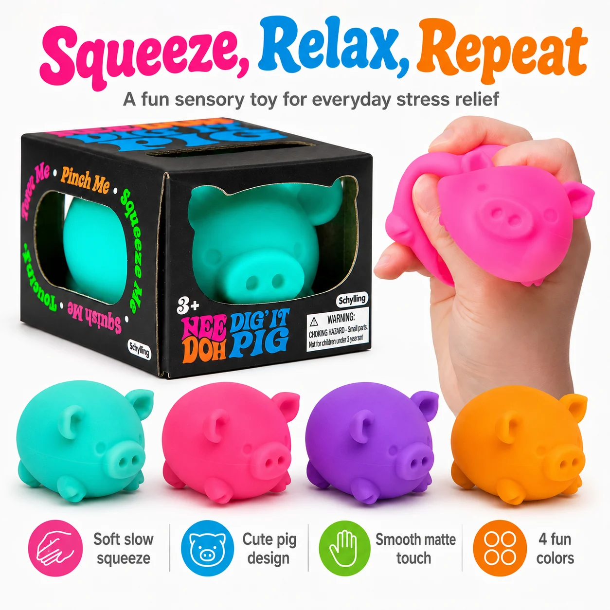 

New product NEEDOH Digging Pig Fingertip Squeeze Sensory Squeeze Toy