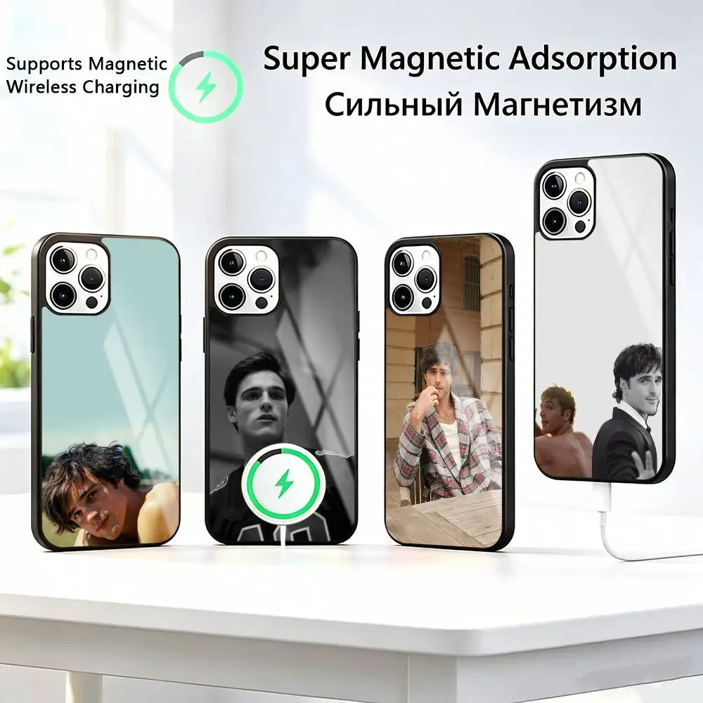 

Jacob-b Elordi-i Phone Case For iPhone17,16,15,14,13,12,11 Plus,Pro Compatible with magnetic wireless charging