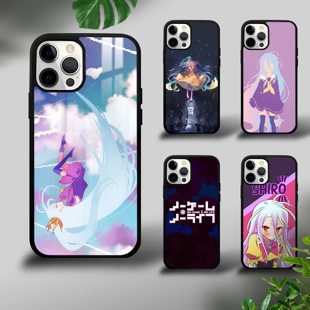

Anime No G-Game No L-Life Phone Case For iPhone 16 15 14 13 12 11 Pro Xs Max Mini Plus Celulares Hard Funda