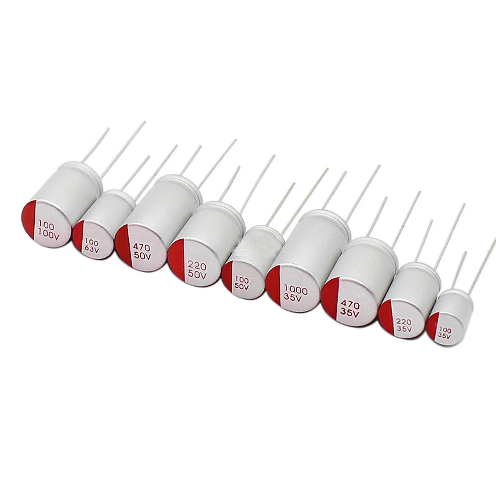15pcs DIP Solid Electrolytic Capacitor 6.3v 10v 16v 25v 35v 50V 100uf 220uf 330uf 470uf 560uf 680uf 820uf 1000uf 1500uf 2200uf