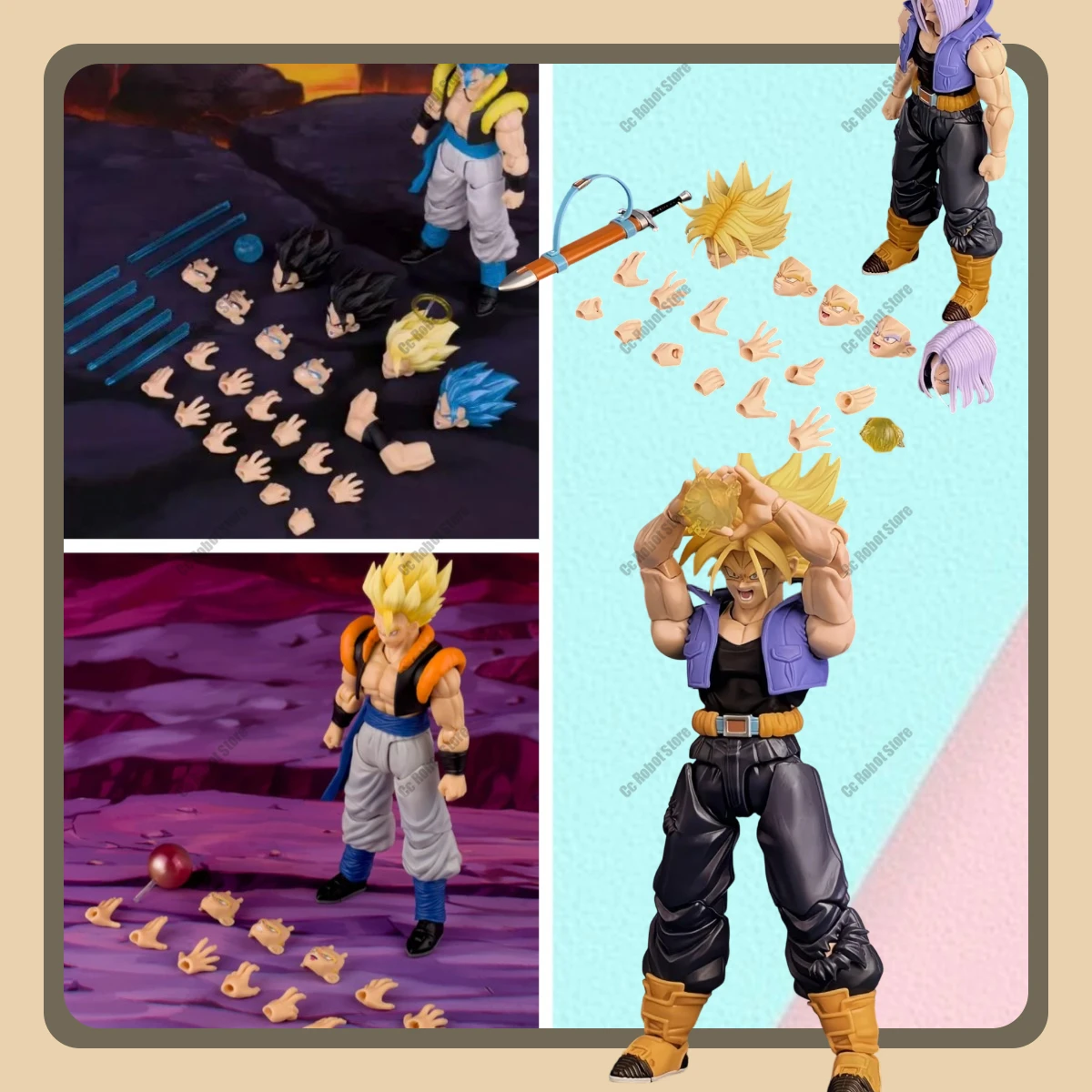 

[In Stock] Demonized Gogeta Dragon Ball Z SHF Hero Waltz Gogeta Supreme Dance Super Saiyan Trunks Action Figure