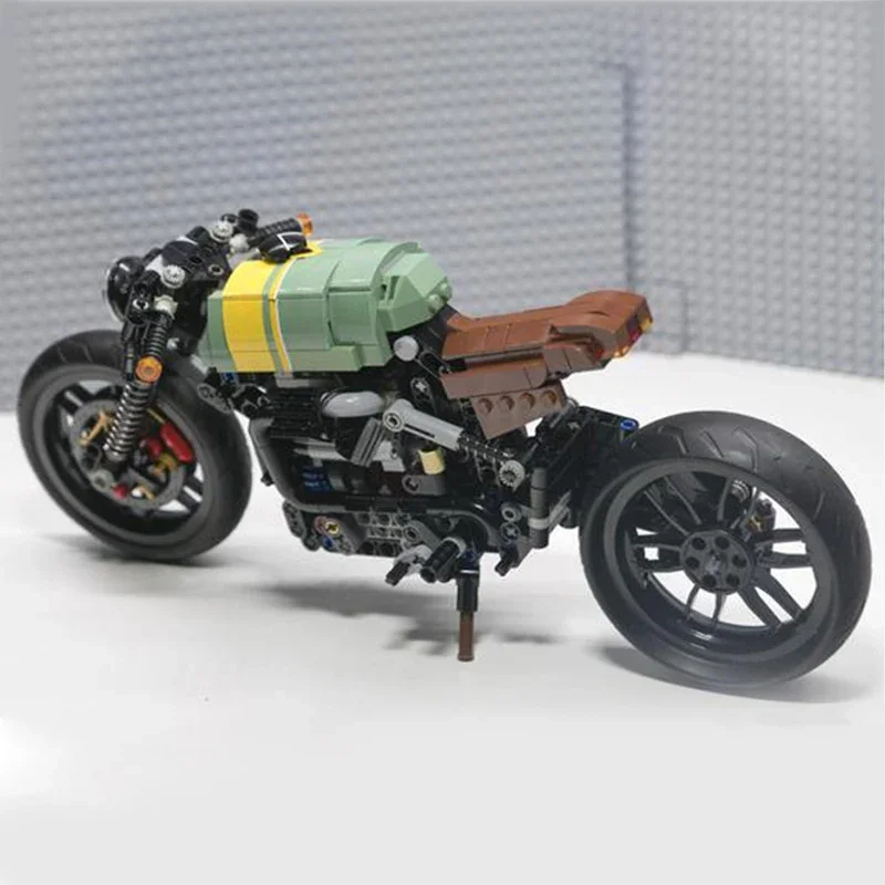 MOC-décennie s de construction de moto pour enfants, modèle de voiture, café, briques techniques, assemblage de bricolage, jouets de construction, cadeaux de vacances