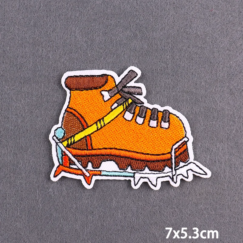 Outdoor-Abenteuer Aufbügelbare Stickerei-Patches für Kleidung, Wandern, Camping, Hochwertige Thermoadhäsive Aufnäher für Kleidung – Detail 9