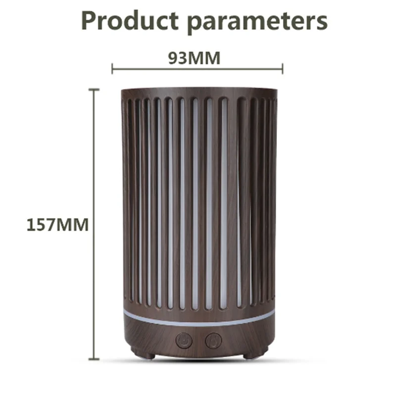 AT28-humidificateur imprimé en bois simulé 200Ml humidificateur Portable coloré petit humidificateur à faible bruit pour chambre bureau