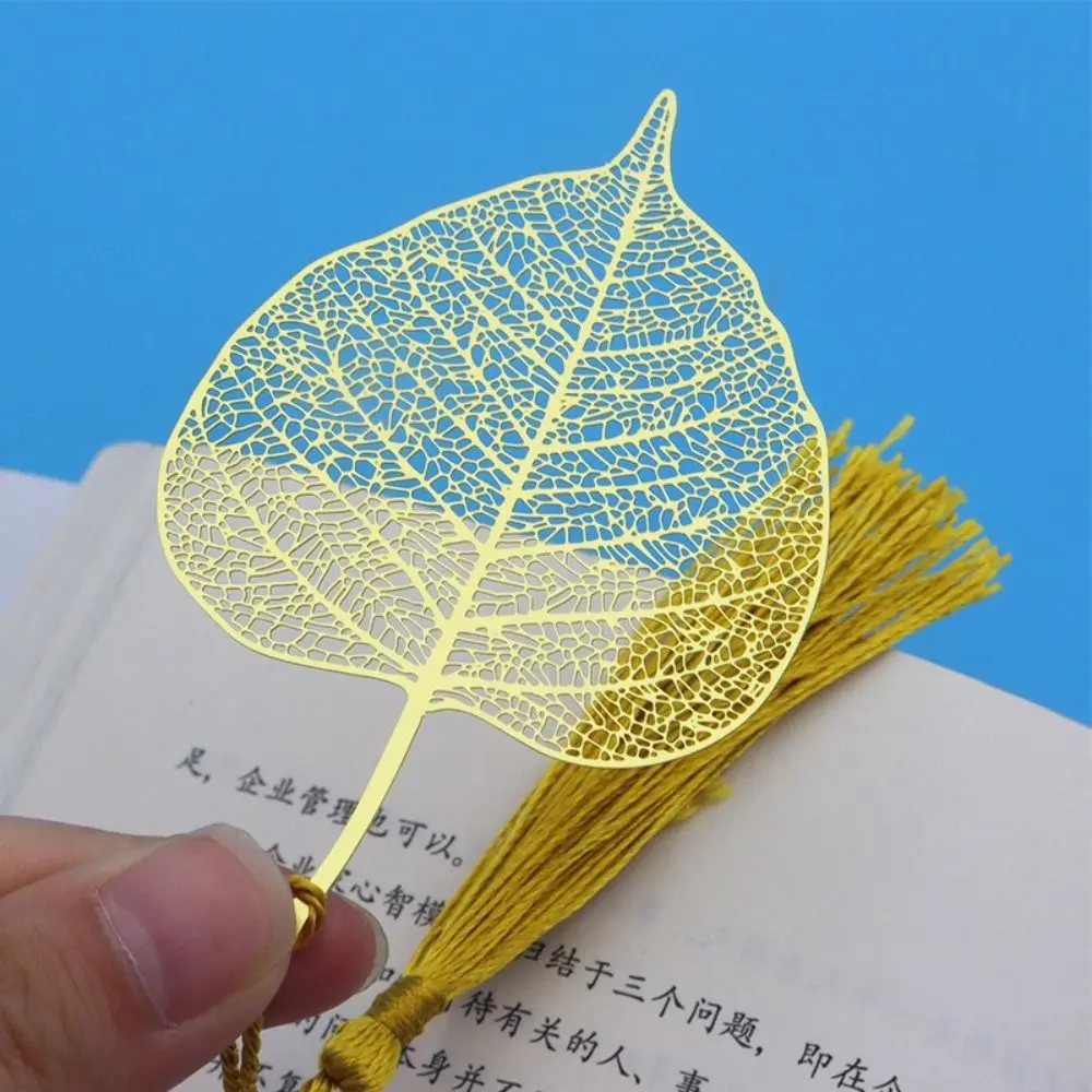 Lotus Flower Hollow Out Bookmark Leaf Maple Leaves Metal Bookmark Chinese Style Book Accessory Book Clip