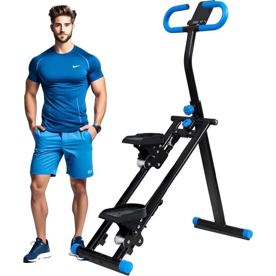 

Folding Vertical Climber Cardio Exercise Machine for Home Gym with Adjustable Handlebar and Pedals Ideal for Full Body Workout