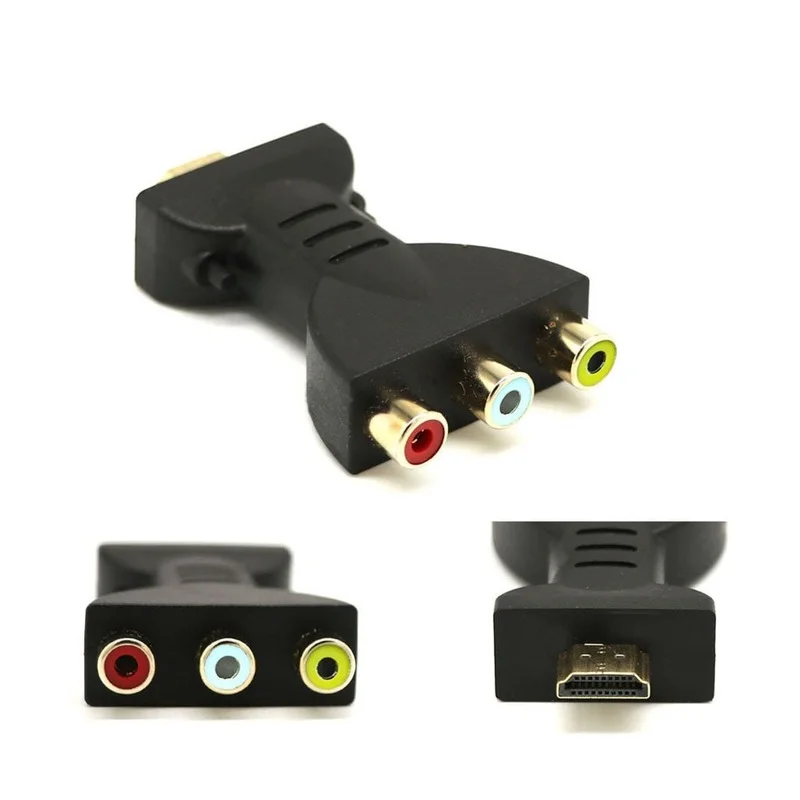 

AV Digital Signal HDMI-compatible To 3 RCA Audio Ad Ter Component Converter Video for PC Projector Tablet Computers