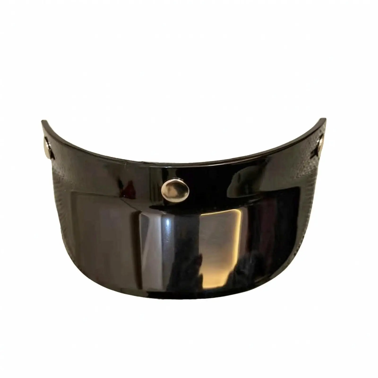 Clear Motorcycle Helmet Visor Short Brim Face Shield Wind Shield with Snaps for