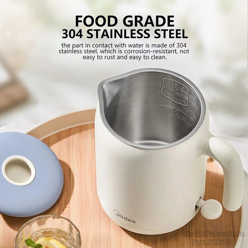 ميديا غلاية كهربائية صغيرة محمولة 600 مللي 304 بطانة من الفولاذ المقاوم للصدأ غلاية مياه للمنزل والمكتب والسفر ورحلة العمل