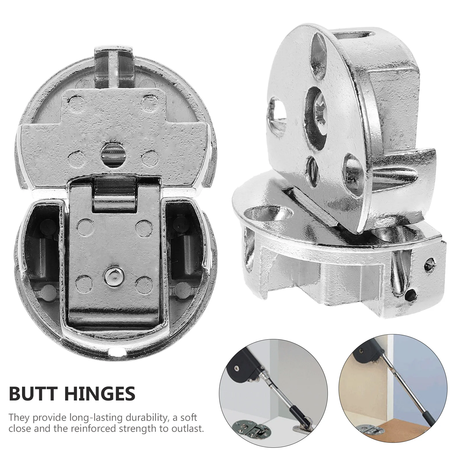 

4pcs Cabinet Hinges Heavy Duty 90 Degree Rotation Zinc Alloy Furniture Hinges For Door Window Cupboard Drawer Home Use