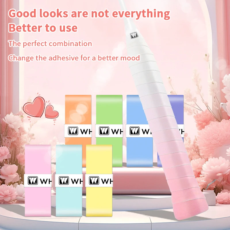 

Gradient Color Sweat-Absorbent Tennis Racket Overgrip Tapes Shockproof Anti-Slip Sweat Band For Badminton Pickleball Racket