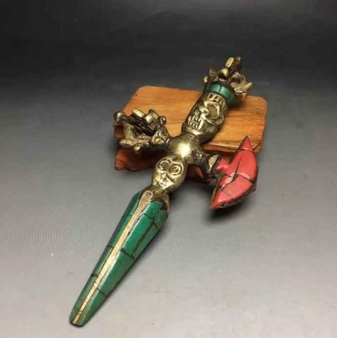 Z Antique Do Old Tantrism Offering Vajra Pestle Tibetan Buddhist Tantric Temple Supplies Home Decor