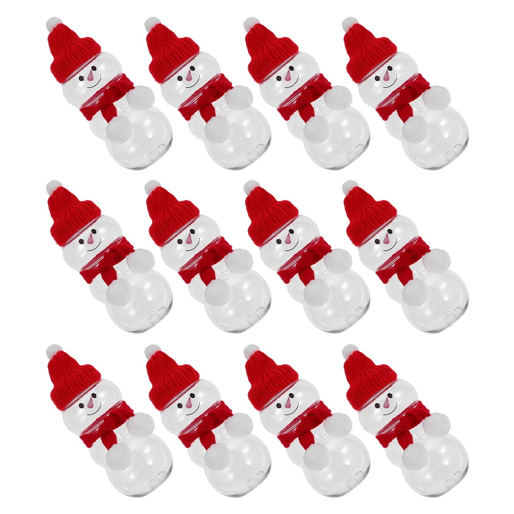 

12Set Packaging Bottle Unique Snowman Tumbler Holiday Themed Drink Bottle for Cold Beverages Juice Storage Reusable Spill