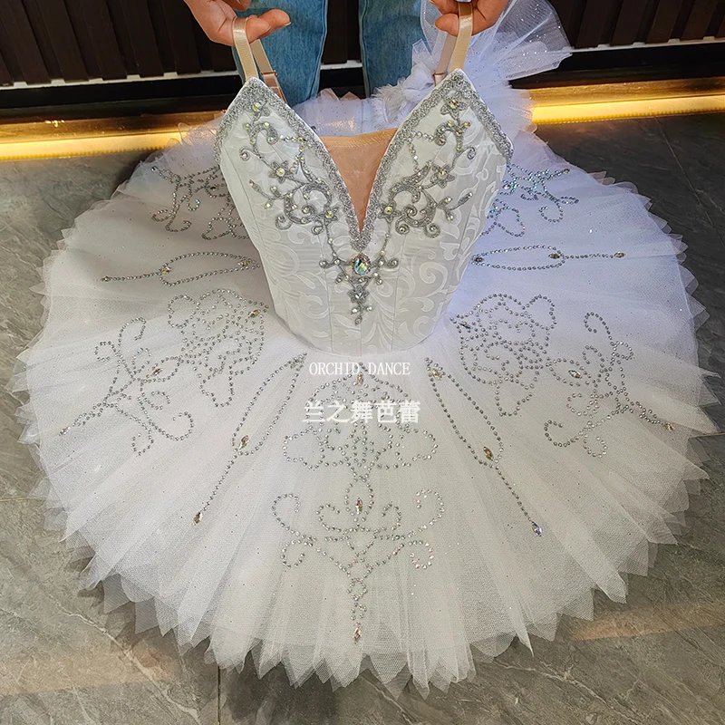 

BT250632 Professional Custom Size Custom Color Kids Girls Women Adult White Ballet Tutu Costumes