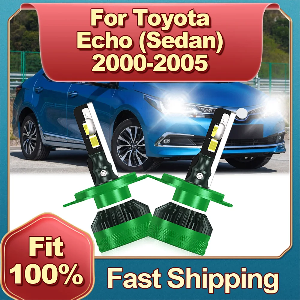 

Led Canbus Car Headlight Bulbs 200W 6000K Light with Cooling Fan For Toyota Echo (Sedan) 2000 2001 2002 2003 2004 2005