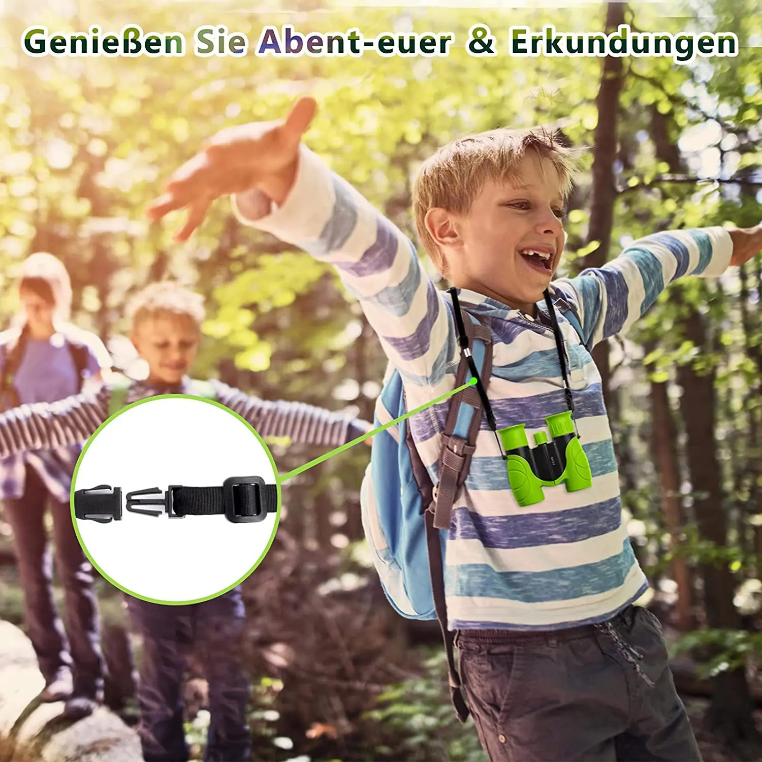 KYCOR-Binoculars For Kids High-Resolution 8X21 Small Compact Binoculars For Bird Watching Hiking Camping Exploration