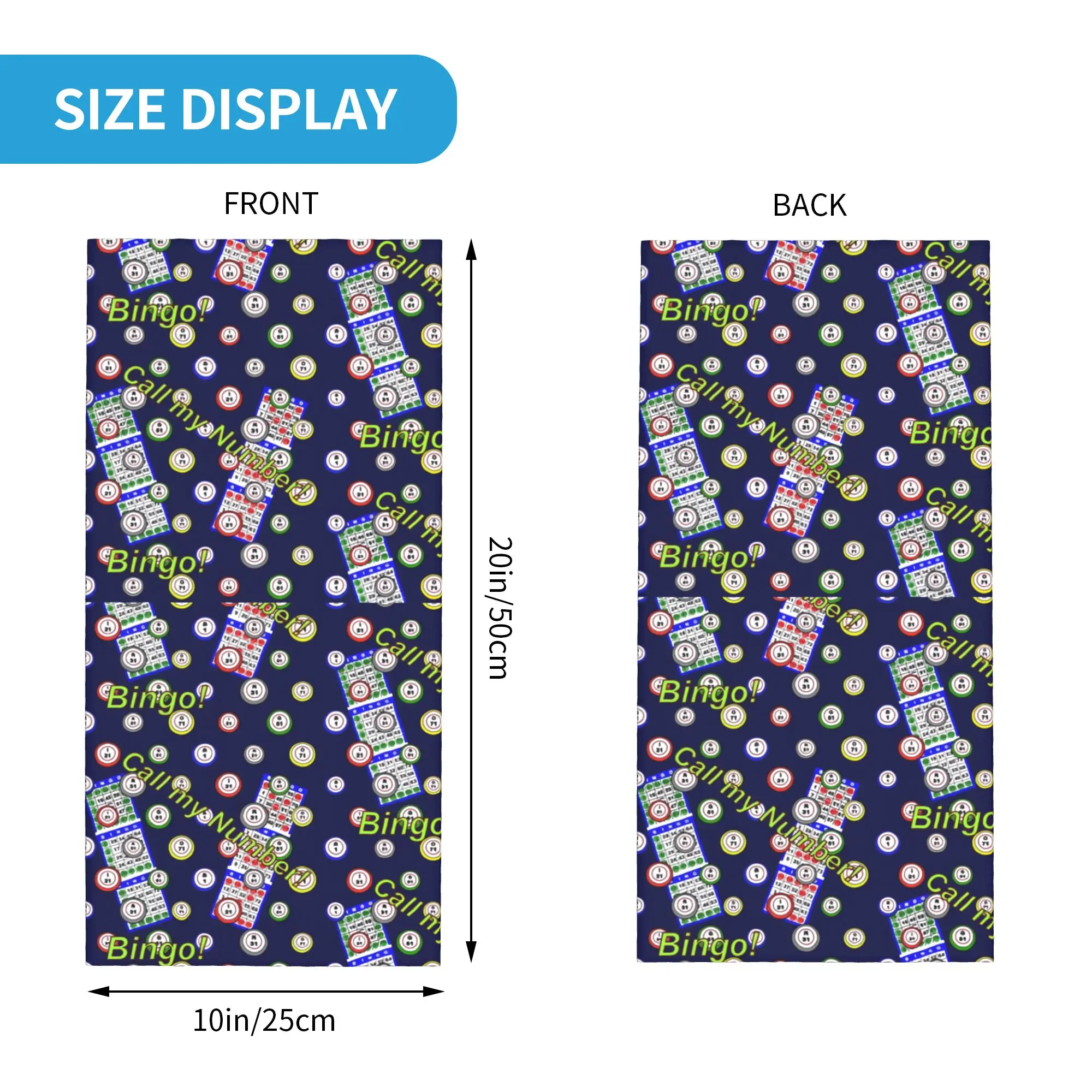 Best Play Bingo Game For Bingo Players Bandana Neck Warmer Women Men Winter Ski Hiking Scarf Gaiter  Face Cover