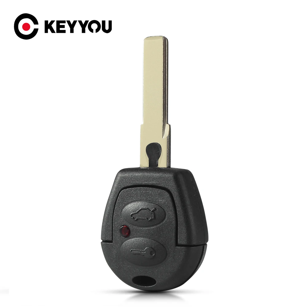 KEYYOU For VW 2 Button Car Key Case For VW Polo Golf Jetta Sharan Seat Leon Mii Altea For SKODA FABIA OCTAVIA