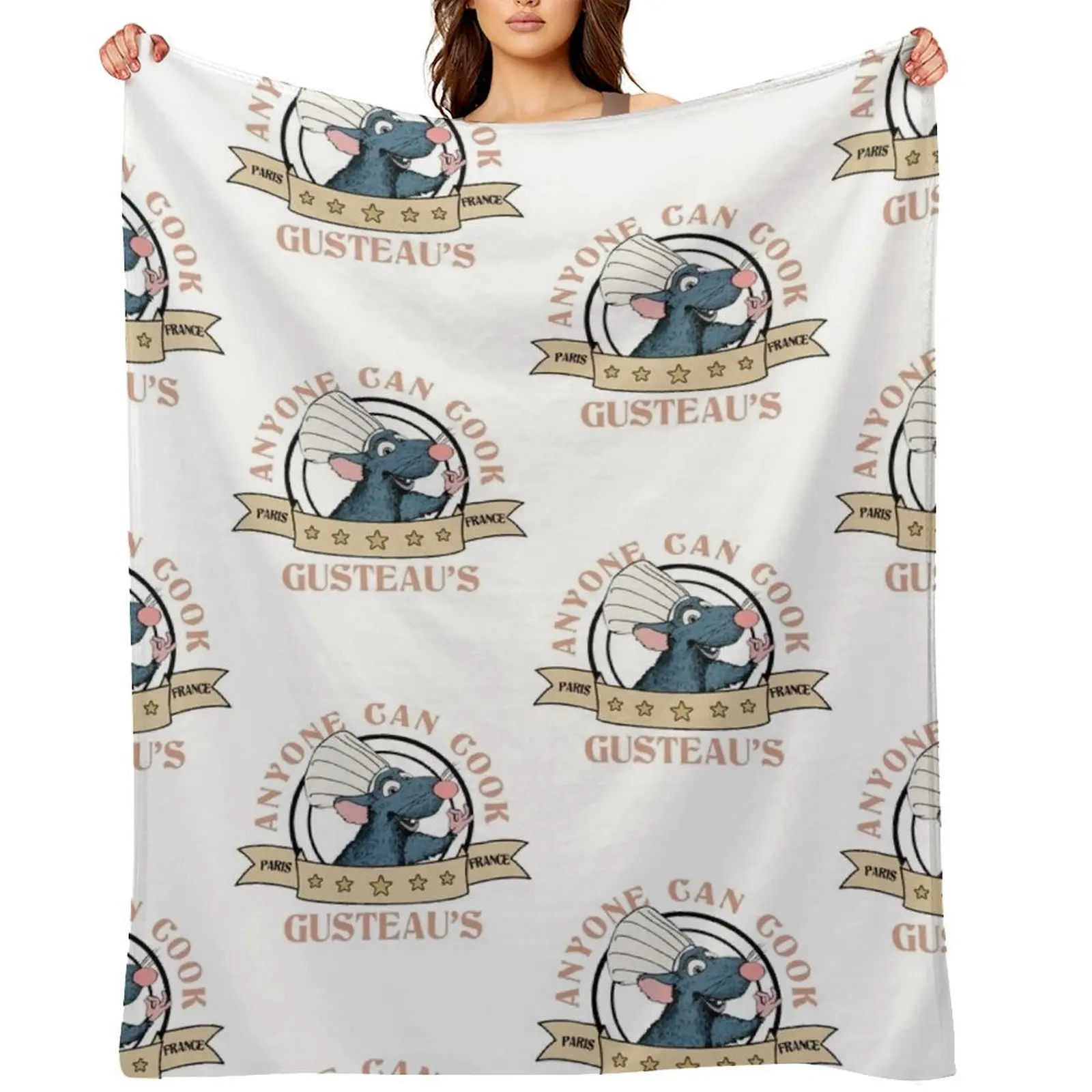 

Ratatouille Gusteau's Anyone Can Cook Throw Blanket Designers funny gift Sleeping Bag Summer Beddings Blankets