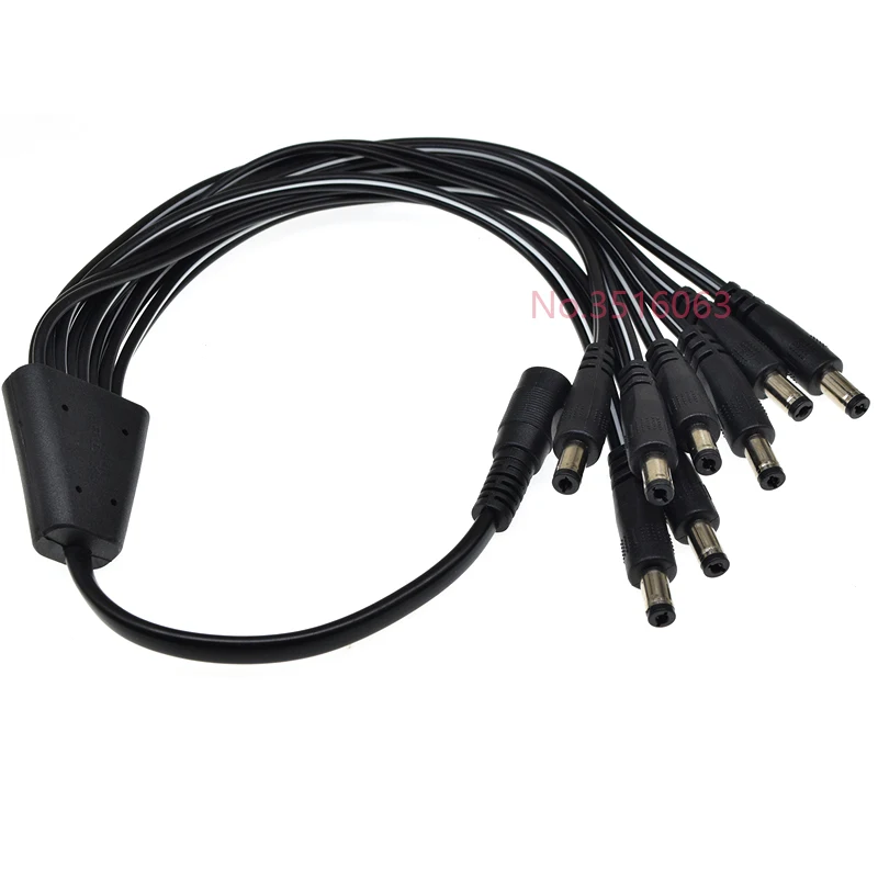 5V 12V 5.5mmX2.1mm 1 To 2/3/4/5/6/8/10/16 Way Female To Male DC Power Splitter Supply Adapter Connector Extension Cable LED CCTV