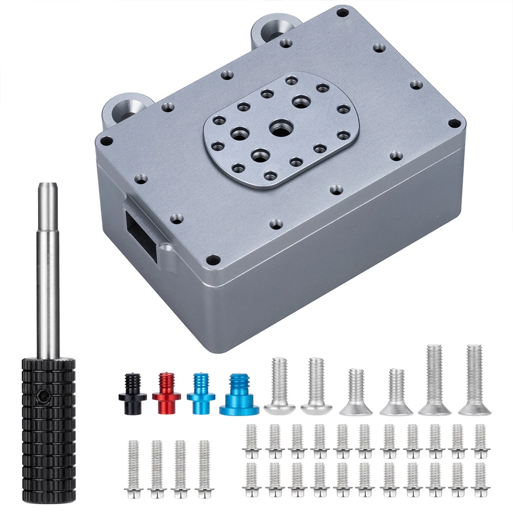 YEAHRUN Aluminiowa skrzynka odbiorcza Ogniwo paliwowe 60 * 40 * 26 mm dla 1/10 Axial SCX10 Capra PRO VS4-10 Phoenix TRX4 TRX6 TF2