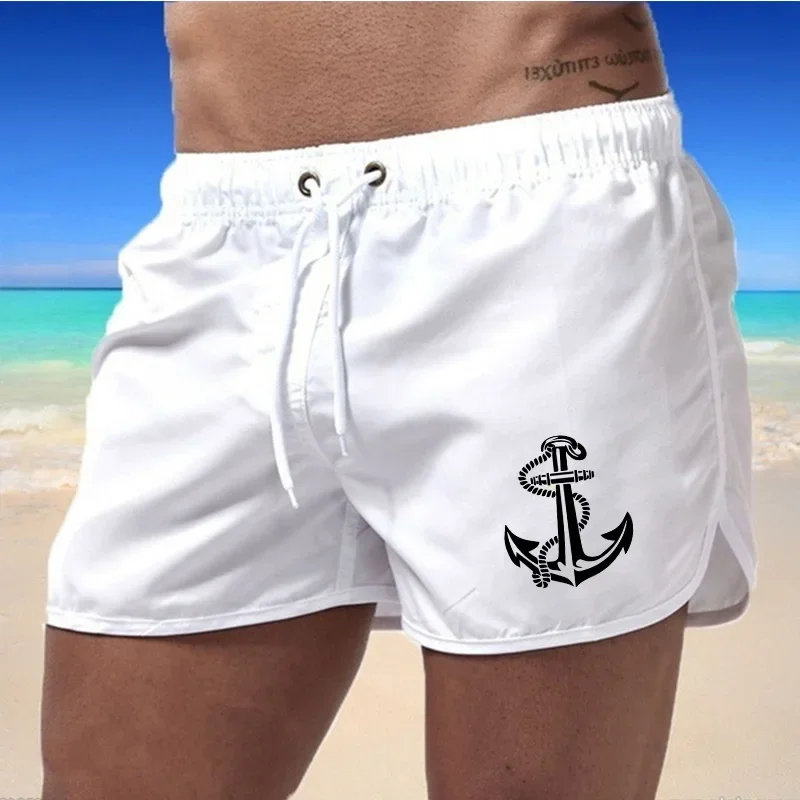 2024 Trendy Brand Summer Quick-Dry Shorts Men Swimwear Beach Shorts Swim Shorts Beach Wear Sports (9 Colors) Men's Clothing