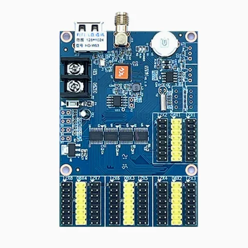

Светодиодный экран с цифровым знаком и Wi-Fi, USB-карта управления, светодиодная панель, пиксельный дисплей HD-W63, одноцветный контроллер HUB08 HUB12