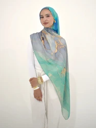 New Ramadan Hijab Leopard Print Women Bohemian Watercolor Soft Muslim Hijabs Floral Breathable Shawl Wrap Scarf Headscarf Warm