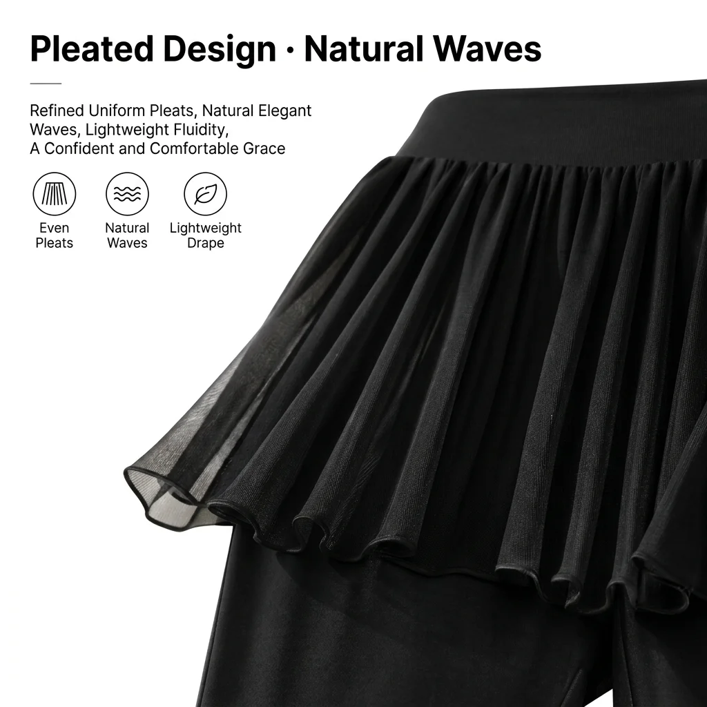 Damen-Yoga-Hosen mit hoher Taille, Mesh-Sportröcke, Fitnesshosen, figurformend, hüftbedeckend, für Laufen, Radfahren, Pilates und Yoga – Detail 5