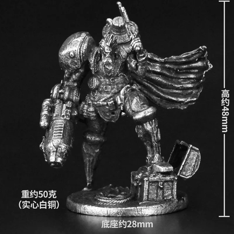 Czysta miedź lutownica Mariner wojownik metalowa zbroja samuraj statuetka figurki żołnierze figurki Model statua zabawki dekoracyjne