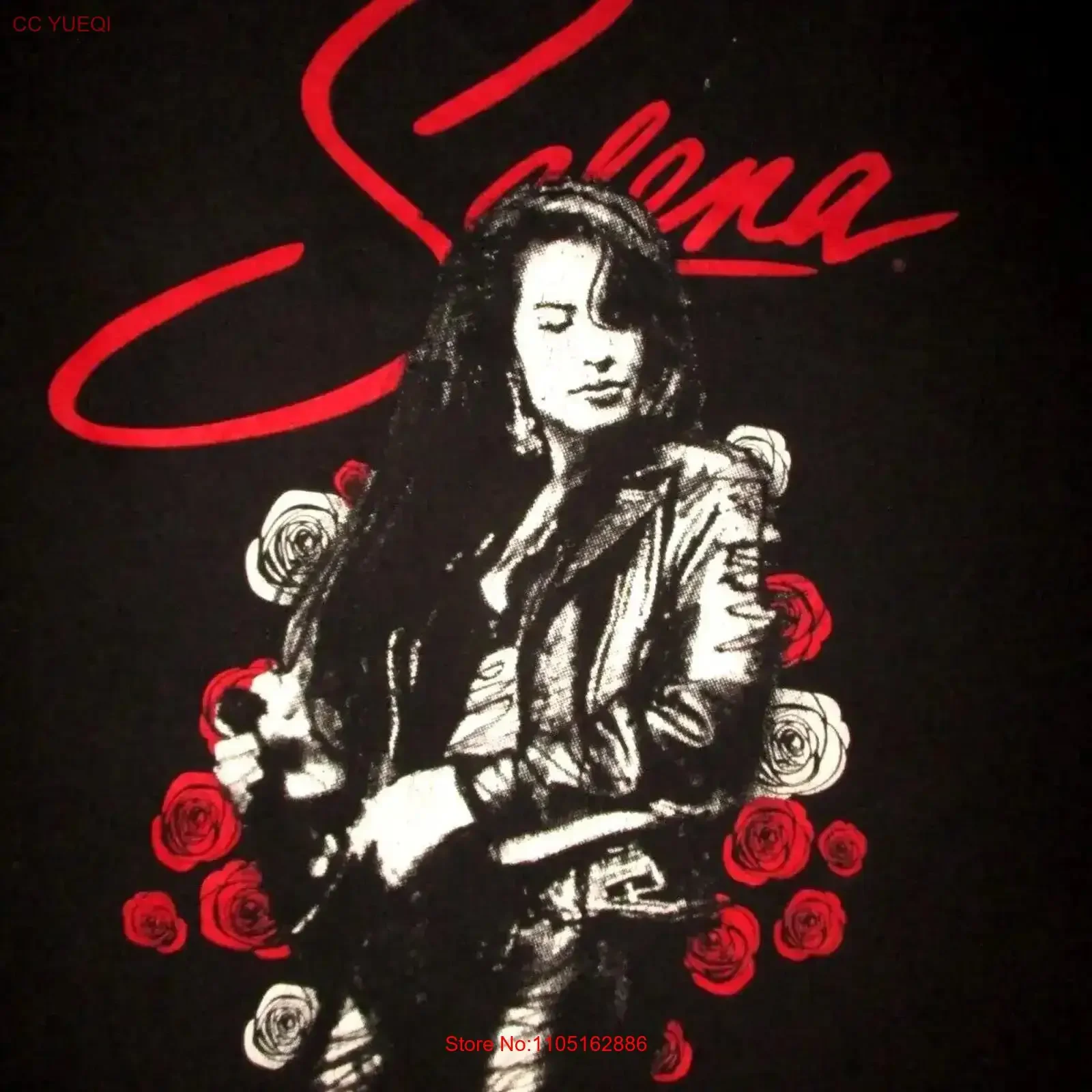 SELENA T SHIRT Quintanilla Perez Tejano Music Singer Roses Retro Concert MEDIUM vintage Washed Breathable Stylish
