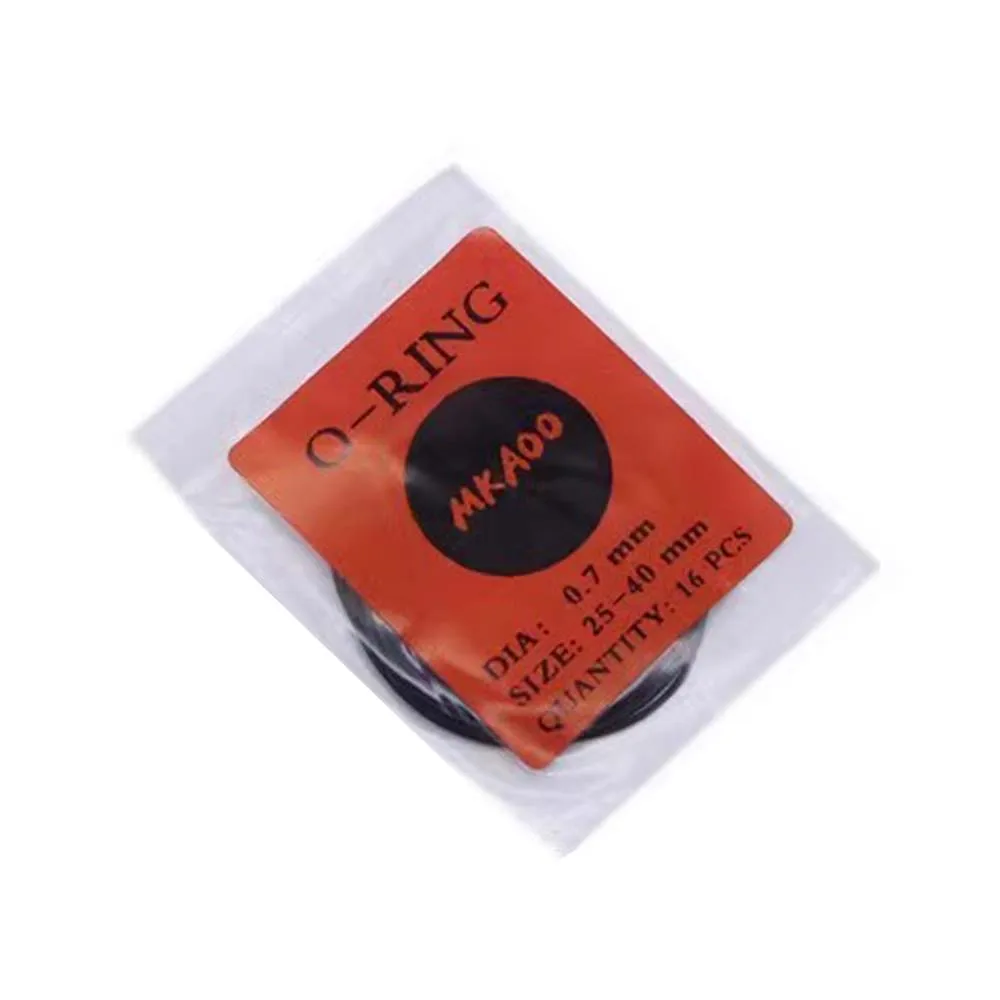 Acessórios para reparo de relógio, à prova d'água, 0.5/0.6/0.7/0.8mm, anel elástico de borracha preta, anel de vedação traseiro