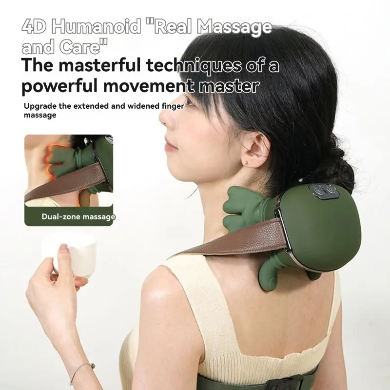 AB68 شبه منحرف الرقبة مدلك عنق الرحم ماستر مستوى بيونيك اليد الكتف الرقبة أداة تدليك