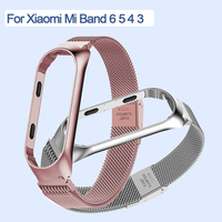 Smart Watch Strap For Xiaomi Mi Band 6 5 4 3 Watchbands Gold Sliver For Miband 6 5 4 Stainless Steel Sport Smartwatch Correas