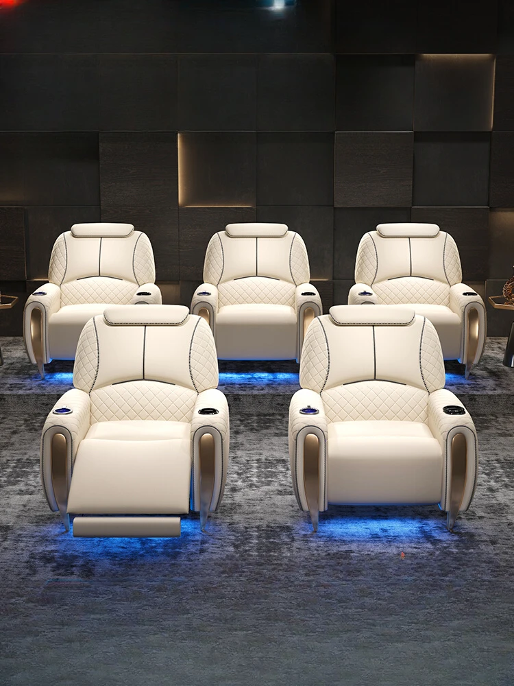 Intelligent sofa light luxury home cinema audio-visual room electric viewing seat