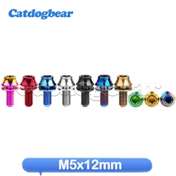 Catdogbear Titanium Bolt M5x12mm With Washer for Fixing Bike Water Bottle Cage Screw Cycling Water Bottle Cage Holder Bolt