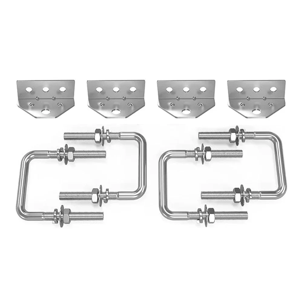 4pc Boat Trailer Parts 4X Galvanized Boat Trailer Bunk Brackets 8 Inch Boat Trailer Double Bracket Kit